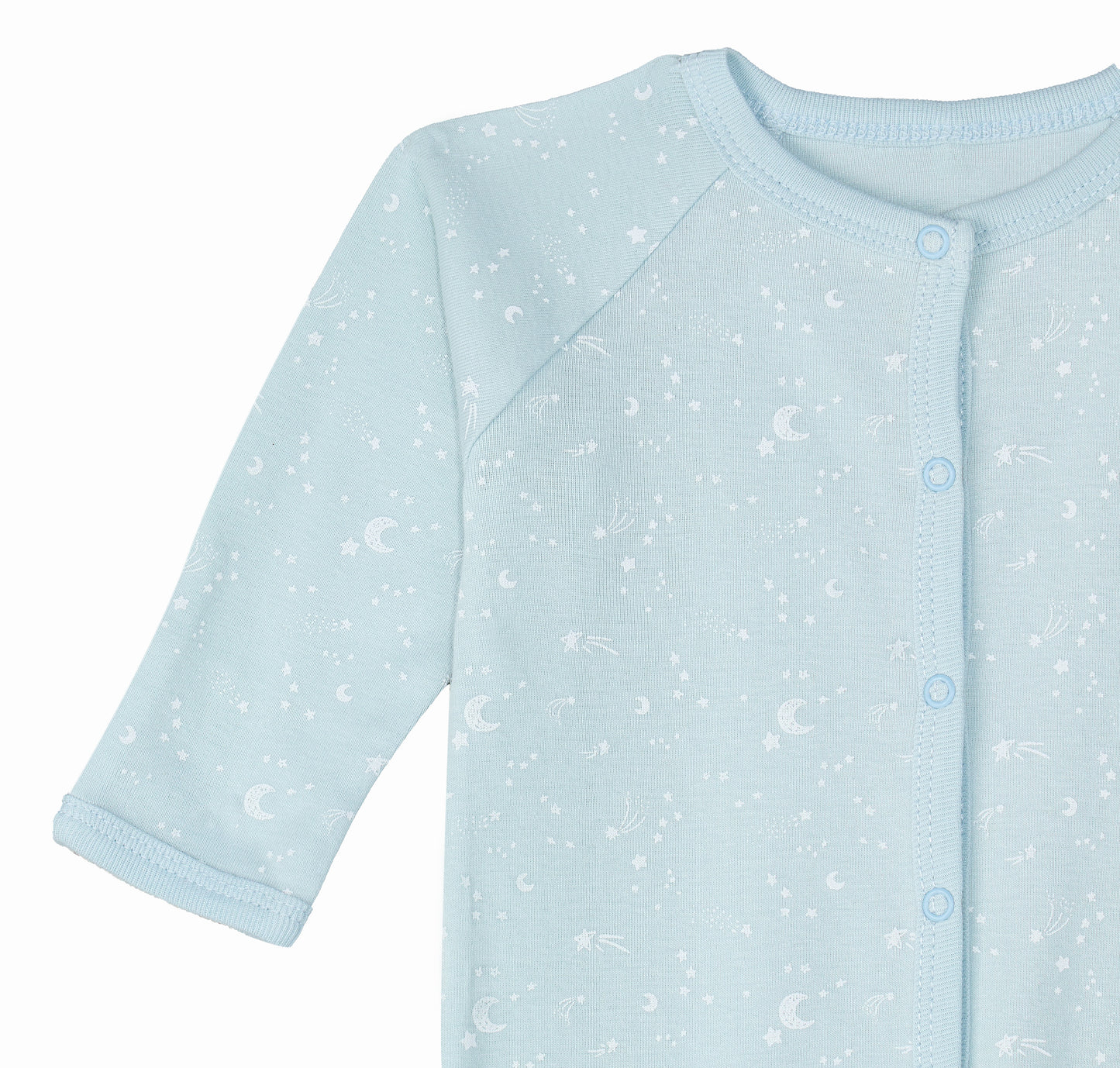 Moon and Stars Convertible Romper Knotted Hat Set
