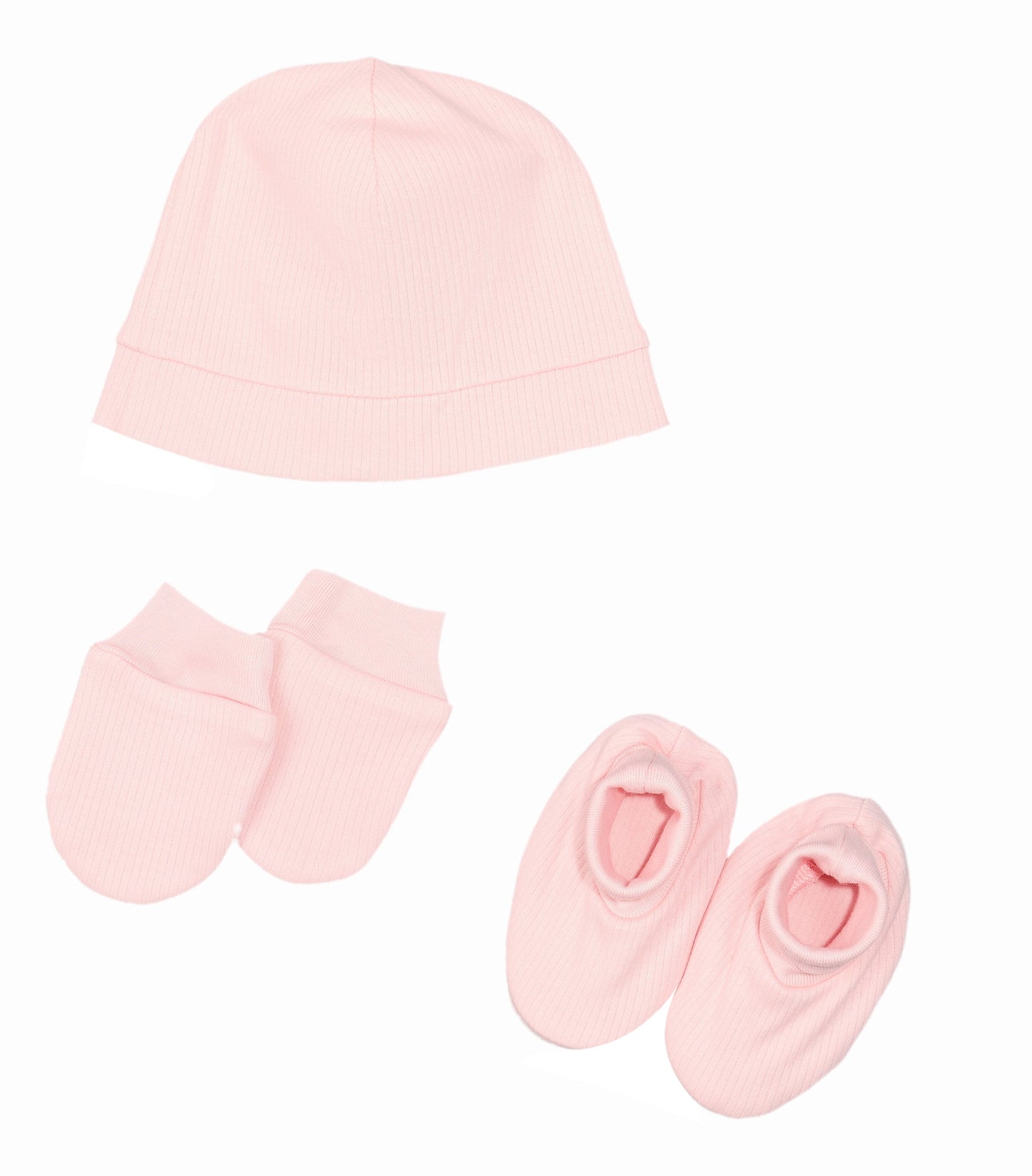 Mitten + Bootie + Beanie Gift Set - Drop Needle - Heavenly Pink