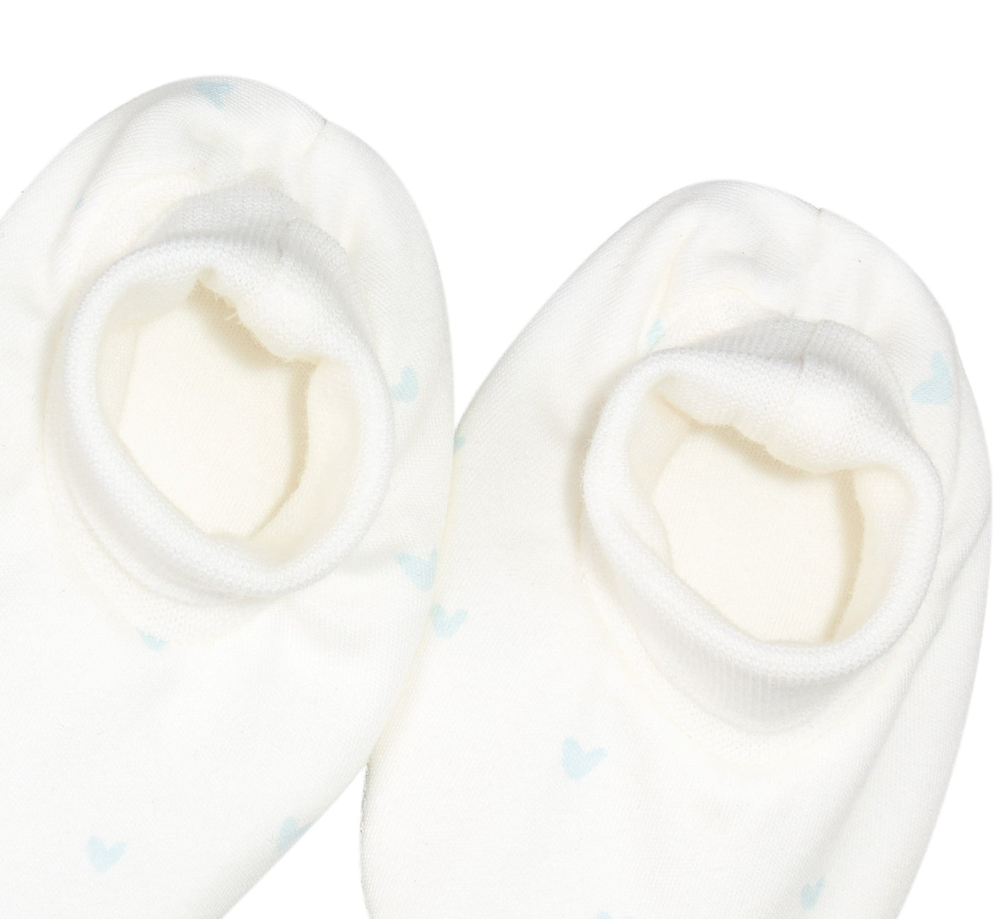 Mitten + Bootie + Beanie Gift Set - Blue Hearts