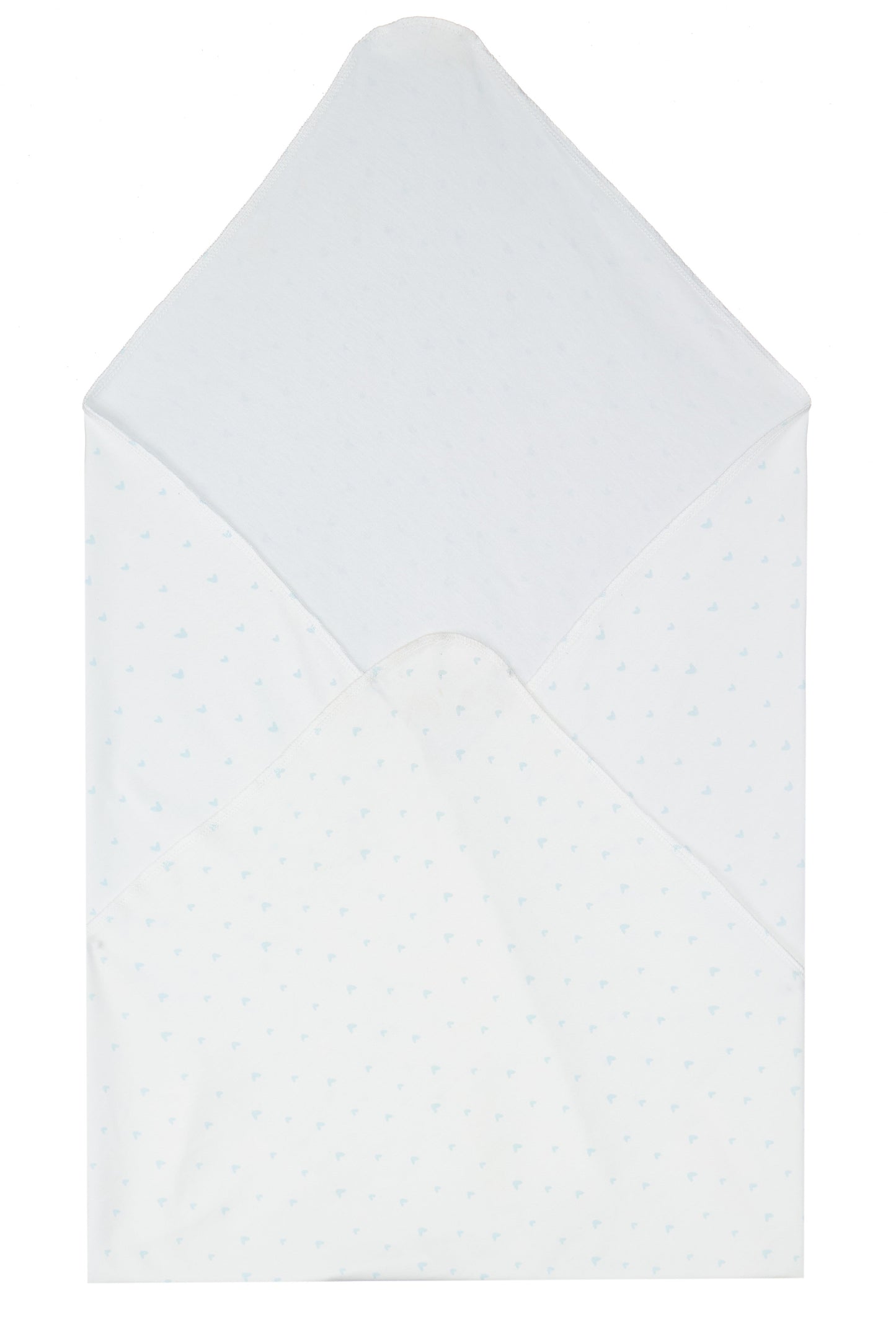 Blue Heart Print Receiving Blanket