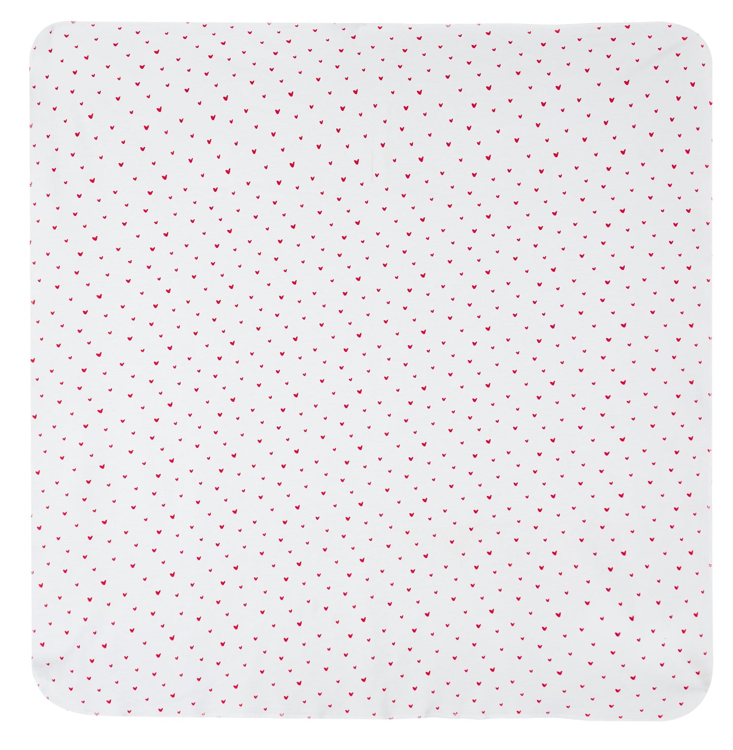 Red Hearts Print Receiving Blanket
