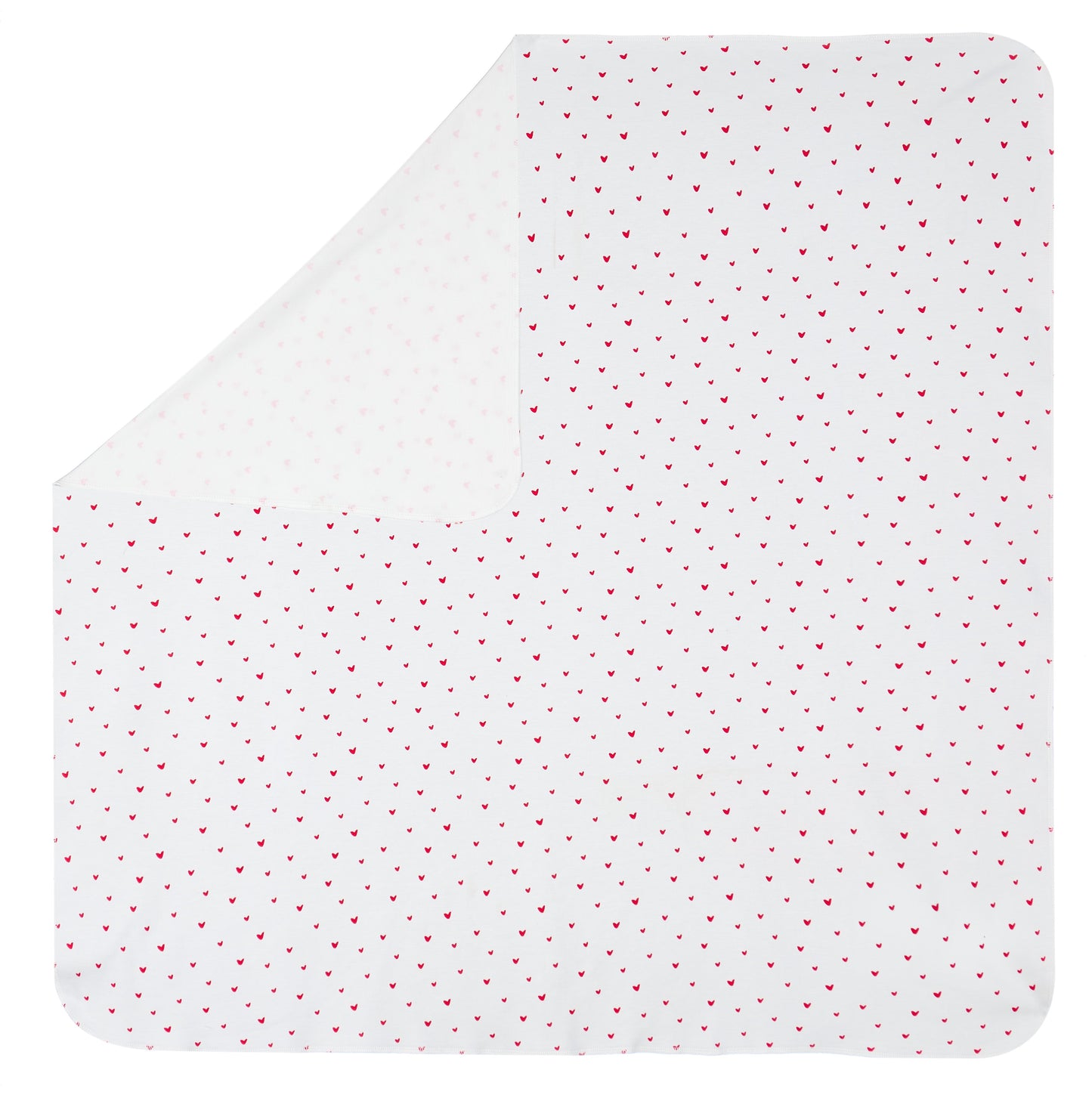 Red Hearts Print Receiving Blanket