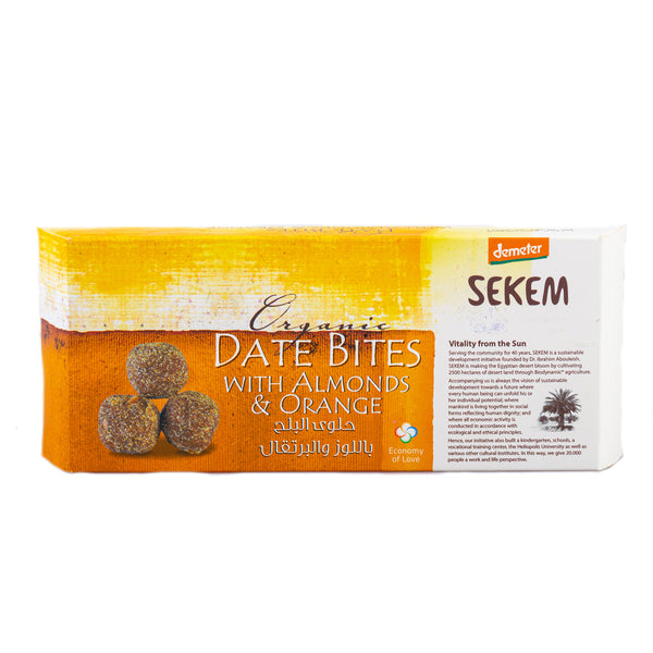 SEKEM Organic Date Bites with Almonds & Orange 120g