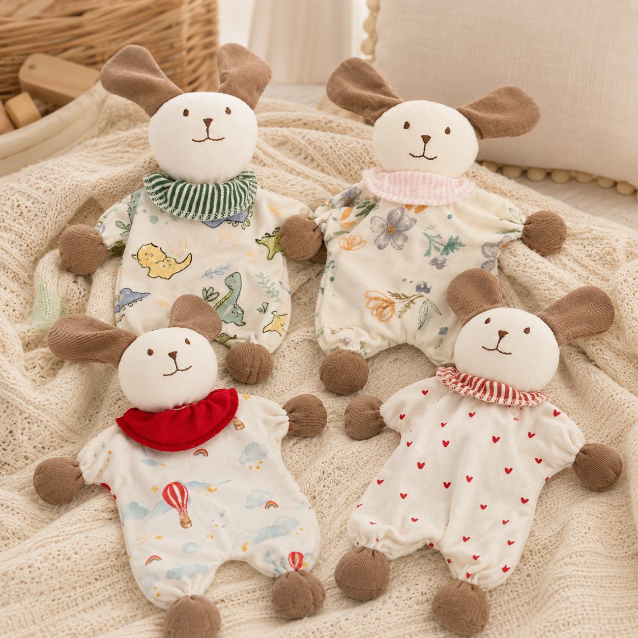 Organic Cotton Litter of Plush Puppy Toy