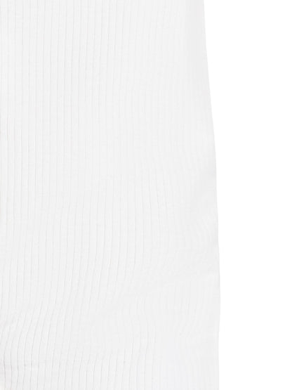 Drop Needle - Snap Front Footie - Organic White