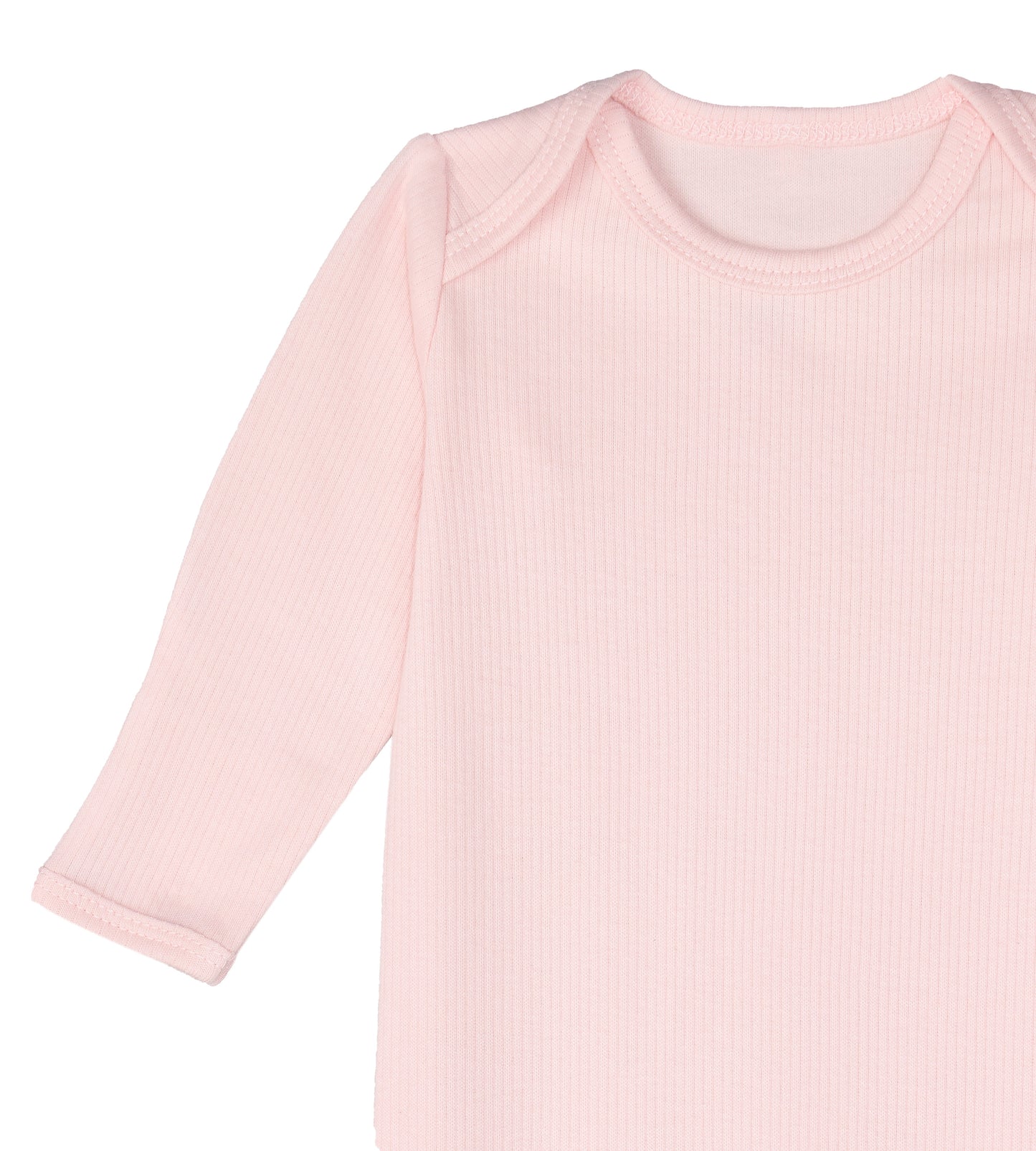 Drop Needle Knotted Gown and Beanie Set - Pink