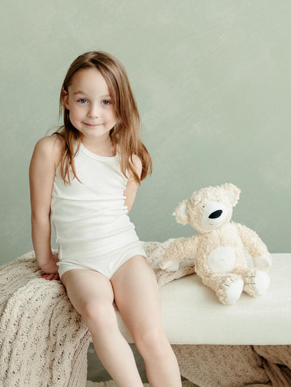 Girl's Undershirt/Tank Top- Organic White