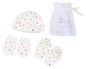 Mitten + Bootie + Beanie Gift Set - Red Hearts