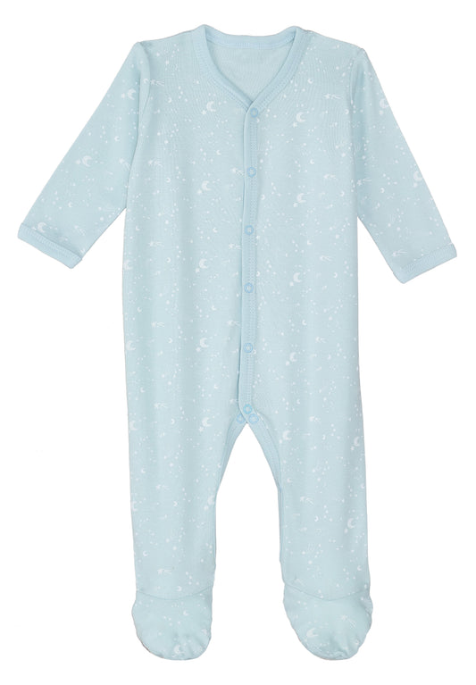 Moon and Stars Snap Front Footie