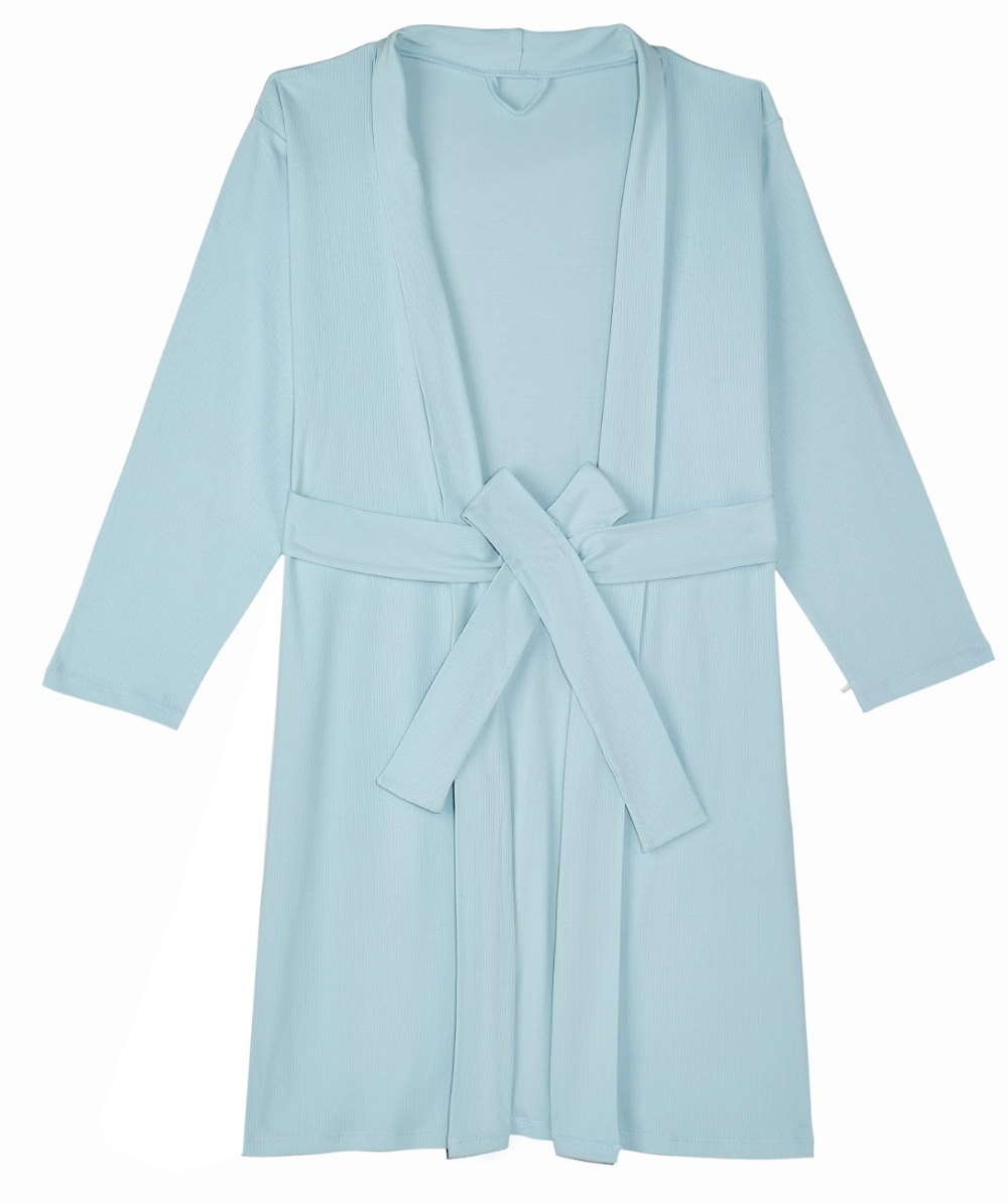 Woman's Robe - Drop Needle - Blue