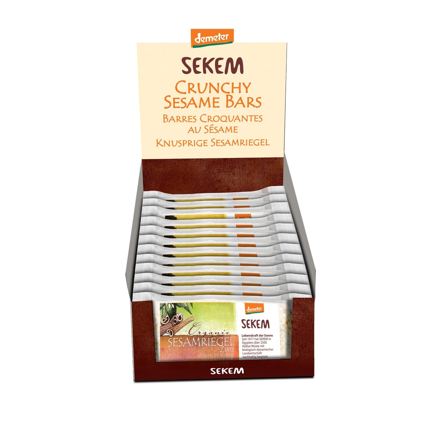 SEKEM Demeter Organic Sesame Bar with Cinnamon – 27g
