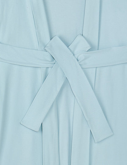 Woman's Robe - Drop Needle - Blue